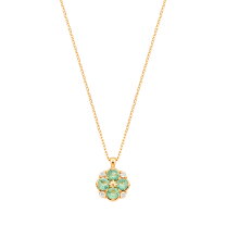 楽天市場】エメラルド k18（モチーフ花）（ネックレス・ペンダント 