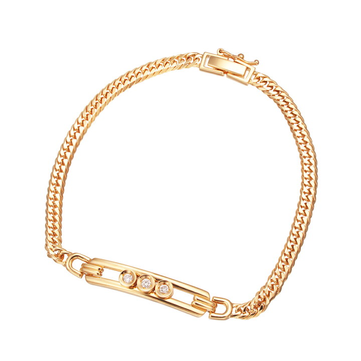 楽天市場】K18イエローゴールドダイヤモンドブレスレット : ジュエリー  