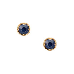 K18イエローゴールドサファイアピアス