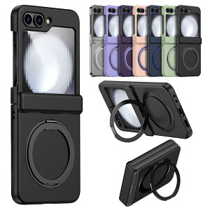 Galaxy Z Flip6 �P�[�X �ϏՌ� �J�o�[ �܂肽���݌^ ��̌^�����O�t�� ������ �����h�~ �Ў葀�� ����� �X�^���h�@�\ Samsung �T���X�� �M�����N�V�[ Z �t���b�v6 �ی�P�[�X �X�g���b�v�� �A���h