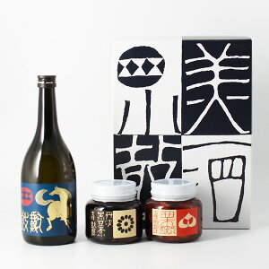 【小鼓・ギフト】慶鼓セット (干支ラベル+丹波黒豆煮+栗の渋皮煮) 箱入り 720ml【やや辛口・濃厚・15度・Hyogo Sake 85・プレゼント・おしゃれ】【西山酒造場・兵庫県・メーカー直送】【ギフト