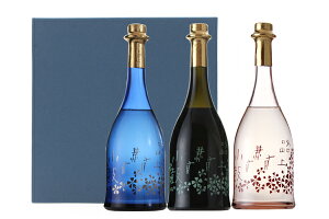 【小鼓・ギフト・飲み比べ】路上参酒セット (葵+黒牡丹+桃花)ギフトボックス 720ml×3本【純米大吟醸・送料無料・プレゼント・おしゃれ・15.5度・山田錦・但馬強力・兵庫北錦】【西山酒造