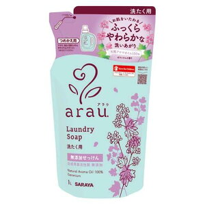 サラヤ SARAYA アラウ 洗たく用 無添加せっけん ゼラニウム 詰替用 1L 4973512308772
