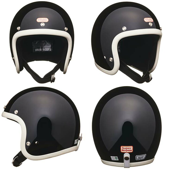 TT&CO.スーパーマグナム アイボリー 白 ジェットヘルメット （新品 