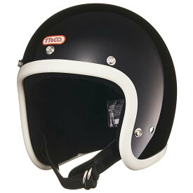TT&CO. スーパーマグナム アイボリーラバートリム スモールジェットヘルメット ビンテージ ジェットヘルメット SG/PSC/DOT M/Lサイズ57-58cm レトロ オープンフェイス