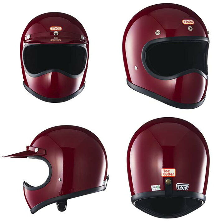 TT &CO トゥーカッター赤Mサイズフルフェイスヘルメット 