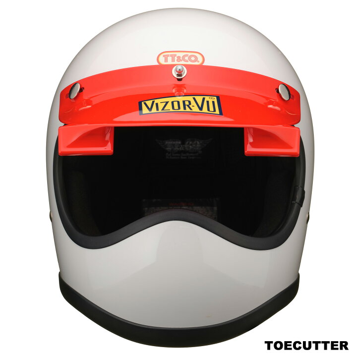 楽天市場】TT&CO. バイザービュー オレンジ ジェットヘルメット 