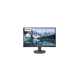�t�B���b�v�X [243S9A/11] 23.8�^���C�h�t���f�B�X�v���C �X�s�[�J�[�t �u���b�N IPS�p�l�� 5�N�ۏ� USB Type C�Ή�