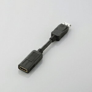 �G���R�� [AD-DPHBK] DisplayPort-HDMI�ϊ��A�_�v�^/�f�B�X�v���C�|�[�g�I�X-HDMI���X