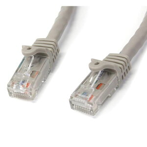 StarTech.com [N6PATC1MGR] 1m �J�e�S���[6 LAN�P�[�u�� �O���[ RJ45���[���f�B���O�R�l�N�^(�c���܂�h�~�J�o�[�t��) �M�K�r�b�g�C�[�T�l�b�g�Ή�Cat6 UTP�P�[�u��