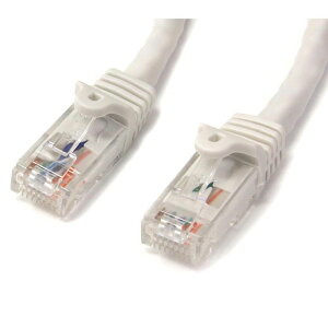 StarTech.com [N6PATC2MWH] 2m �J�e�S���[6 LAN�P�[�u�� �z���C�g RJ45���[���f�B���O�R�l�N�^(�c���܂�h�~�J�o�[�t��) �M�K�r�b�g�C�[�T�l�b�g�Ή�Cat6 UTP�P�[�u��