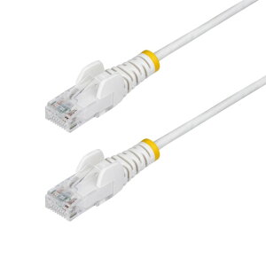 StarTech.com [N6PAT15MWHS] CAT6 LAN�P�[�u��/�X����/15m/�z���C�g/1Gb/100W PoE/�X�i�b�O���X/����/�t���[�N������/�J�e�S��6 RJ45 �M�K�r�b�g �C�[�T�l�b�g�P�[�u��