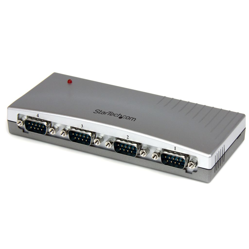 StarTech.com [ICUSB2324] 4ポート USB-RS232C変換ハブ USB2.0-シリアル (x 4) コンバータ/  変換アダプタ USB A (オス)-D-Sub9ピン (オス) | TT-Mall