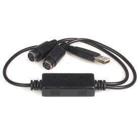 StarTech.com [USBPS2PC] USB-PS/2変換アダプタケーブル PS/2用キーボードとPS/2用マウスをUSB接続 USB1.1規格に準拠