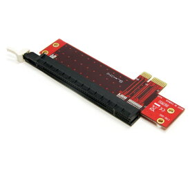 StarTech.com [PEX1TO162] PCI Express x1-x16変換カード ロープロファイル用スロット拡張アダプタ(PCIe x1からx16へ)