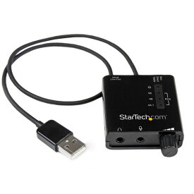 StarTech.com [ICUSBAUDIO2D] USB接続外付けサウンドカード USB-DACヘッドホンアンプ/ USB-光デジタルオーディオ変換アダプタ S/PDIF対応 96kHz/24bit 2x 3.5mmミニジャック 1x 3.5mmトスリンク丸型コネクタ