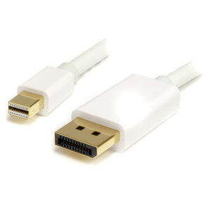 StarTech.com [MDP2DPMM1MW] Mini DisplayPort - DisplayPort 1.2ϊP[u 1m Mini DP/~jfBXvC|[g(IX) - fBXvC|[g/DP(IX) zCg