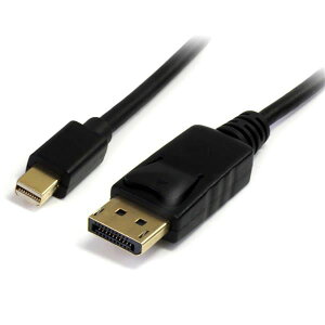 StarTech.com [MDP2DPMM1M] 1m Mini DisplayPort - DisplayPort 1.2ϊP[u Mini DP/~jfBXvC|[g(IX) - fBXvC|[g/DP(IX) 4Kfo͂ɑΉ