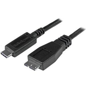 StarTech.com [USB31CUB1M] 1m �u���b�N USB 3.1�P�[�u�� Type-C/ USB-C �I�X (24�s��) - Micro-B �I�X (10�s��) ���o�[�V�u���f�U�C�� USB 3.1 Gen 2 (10 Gbps)�K�i�Ή�