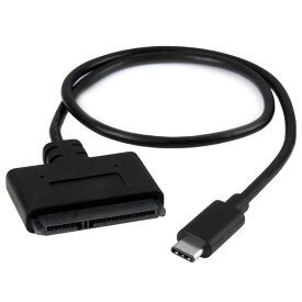 StarTech.com [USB31CSAT3CB] USB 3.1 (10 Gbps)対応SATA - USB変換アダプタケーブル 2.5インチSATA SSD/HDDに対応 ノートパソコンのUSB-C (Type-C) ポートに接続 SATA 1.0/2.0/3.0規格対応