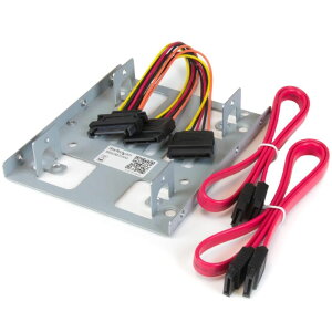 StarTech.com [BRACKET25X2] 2.5C` - 3.5C`HDDϊ}E^ 2䓯t\ SATA SSD/HDDΉ3.5C`xCtpuPbg SATAf[^EdP[u