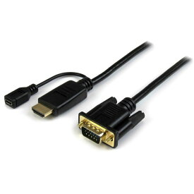 StarTech.com [HD2VGAMM6] HDMI - VGAアクティブ変換ケーブルアダプタ 1.8m 1920x1200/ 1080p HDMI(オス) - アナログRGB/D-Sub15ピン(オス)