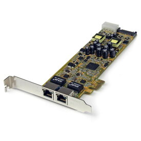 StarTech.com [ST2000PEXPSE] 2ポートギガビットイーサネット増設PCI ExpressネットワークアダプタLANカード(PoE/PSE対応) PCIe対応2x Gigabit Ehernet NIC