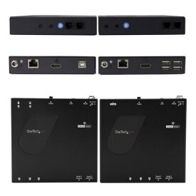 StarTech.com [ST12MHDLANU] IP対応 HDMI / USB 延長分配器キット 1080p対応 LAN回線経由型HDMI & USBエクステンダー送受信機セット Cat 5e/6 ケーブル対応