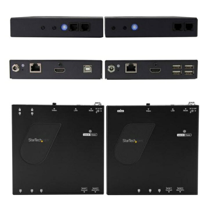 [ST12MHDLANU] IP対応 HDMI USB 延長分配器キット 1080p対応  LAN回線経由型HDMI  USBエクステンダー送受信機セット Cat 5e/6 ケーブル対応 TT-Mall