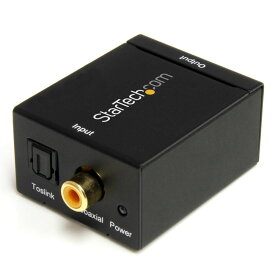 StarTech.com [SPDIF2AA] デジタル(光&同軸) - アナログ オーディオコンバーター変換器 入力:Toslink / デジタルコアキシャル 出力:コンポジット(RCA)