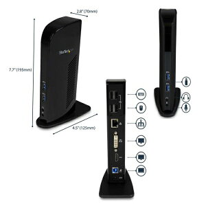 StarTech.com [USB3SDOCKHD] USB3.0ڑhbLOXe[V Mac/WindowsΉ fAj^Ή HDMI & DVI 6x USB|[g MKrbgC[Tlbg|[g