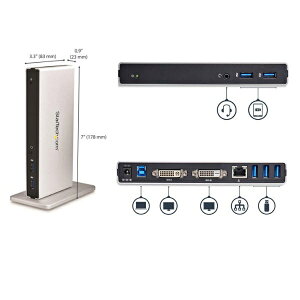 StarTech.com [USB3SDOCKDD] USB3.0ڑhbLOXe[V Mac/WindowsΉ fADVIj^Ή cuX^ht HDMI/VGAϊA_v^t 5x USB 3.0 MKrbgC[Tlbg|[g