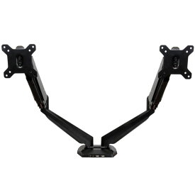 StarTech.com [ARMSLIMDUO] 2面対応多関節デュアル液晶ディスプレイ・モニターアーム USB 2ポート/ イヤホン/ マイク端子付き クランプ固定方式 スプリング式高さ調節機構 ケーブルホルダー搭載