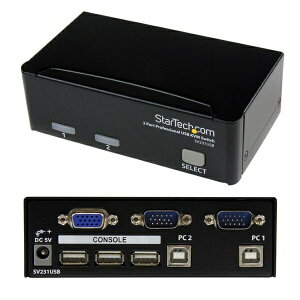 StarTech.com [SV231USB] 2|[gKVMXCb` VGAj^[Ή/USBڑ PCp\R2pCPUؑ֊ USB/VGAP[ut