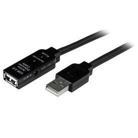 StarTech.com [USB2AAEXT5M] USB 2.0 アクティブ延長ケーブル 5m Type-A(オス) - Type-A(メス) USB2.0 リピータケーブル