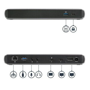 StarTech.com [TB3DK2DPPD] Thunderbolt 3 hbLOXe[V Mac/WindowsΉ fA4Kj^Ή USB PD 85WΉ USB-ChbN