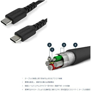 StarTech.com [RUSB2CC1MB] 1m USB Type-C P[u ubN USB 2.0f[^&[dP[u