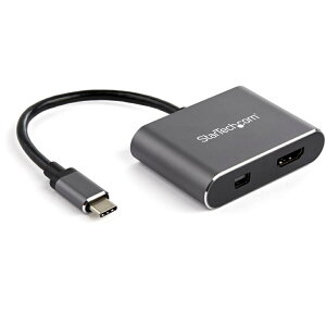 StarTech.com [CDP2HDMDP] USB-C-Mini DisplayPort/HDMIϊA_v^ 4K/60HzΉ USB Type-CڑHDMI/Mini DP 2 in 1A_v^