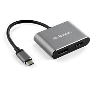 StarTech.com [CDP2DPHD] USB-C-DisplayPort/HDMIϊA_v^ 4K/60HzΉ USB Type-CڑHDMI/fBXvC|[g 2 in 1A_v^