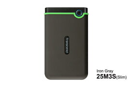 トランセンドジャパン [TS2TSJ25M3S] 2TB Slim StoreJet2.5” M3S Portable USB3.1 Gen1 Iron Gray