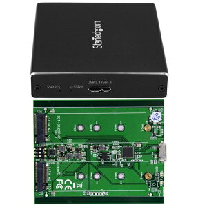 StarTech.com [SM22BU31C3R] USBڑM.2 SATA SSDΉfAXbgA_v^P[X USB 3.1 Gen 2 (10Gbps)Ή P[ut(USB-A - Micro-B/ USB-C - Micro-B)