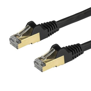StarTech.com [6ASPAT3MBK] �J�e�S��6A�Ή�LAN�P�[�u��(3m/�u���b�N) Cat6A STP(�V�[���h�c�C�X�g�y�A)�P�[�u�� �c���܂�h�~�J�o�[�t��