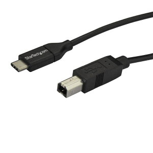 StarTech.com [USB2CB2M] USB-C-USB-B�P�[�u�� 2m USB 2.0���� USB Type-C(�I�X)-USB B(�I�X)