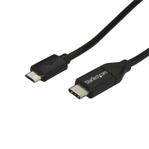 StarTech.com [USB2CUB2M] USB-C-}CNUSBP[u/2m/USB 2.0/Type-C to Micro USB/IX-IX/Thunderbolt 3݊/ubN/f[^]Ep