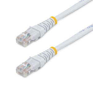 StarTech.com [M45PAT15MWH] CAT5e LAN�P�[�u��/15m/�z���C�g/�c���܂�h�~/�J�e�S��5e RJ45 �M�K�r�b�g �C�[�T�l�b�g�P�[�u��
