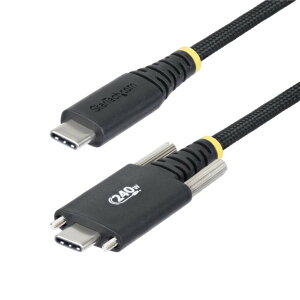 StarTech.com [S2CEPR3M-USBSL-CABLE] USB-C�P�[�u��/�p�l���}�E���g/3m/USB 2.0/Type-C to Type-C/240W 5A PD EPR�Ή�/USB-IF/�I�X-�I�X/�u���b�N/�˂����b�N�� �����[�d �f�[�^�]��