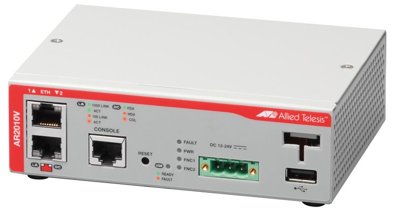 アライドテレシス [1660R] AT-AR2010V (WAN:10/100/1000BASE-Tx1、LAN:10/100/1000BASE-Tx1、USBポートx1)