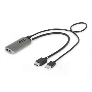 StarTech.com [148B-HDMI-DP-8K] HDMI 2.1-DisplayPort 1.4ϊP[u/30cm/8K60Hz/ANeBu/USBoXp[/50cm USBP[ut/掿Ro[^[