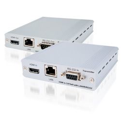 HDMI / RS232 / IR延長器 コントロール信号(IRRS232)伝送可能 リモートユニット バスパワー稼働 HDMI1.4準拠:3D対応、HDCPCEC準拠 ハイパーツールズ [CH-507TX/RX] HDMI延長器(CAT5e/6タイプ 100m)