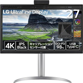 LG Electronics Japan [27UQ85RV-W] 27インチ ワイド液晶ディスプレイ(3840x2160/IPS/アンチグレア/HDMIx2/DP/TypeC(PD90W)/スピーカー/チルト/高さ調整/ピボット/3年保証)